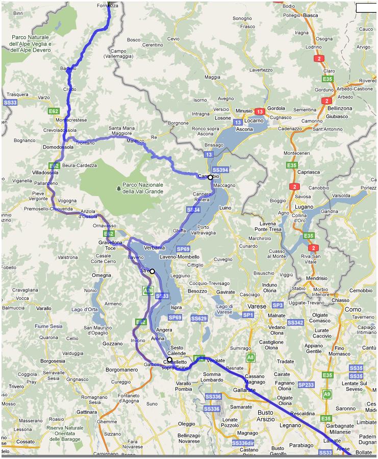Itinerario Cascate del Toce Itinerario Cascate del Toce